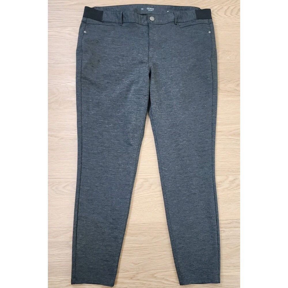 Simply Vera Wang Pants Womens 1X Grey Leggings Pockets Stretch Active Gear